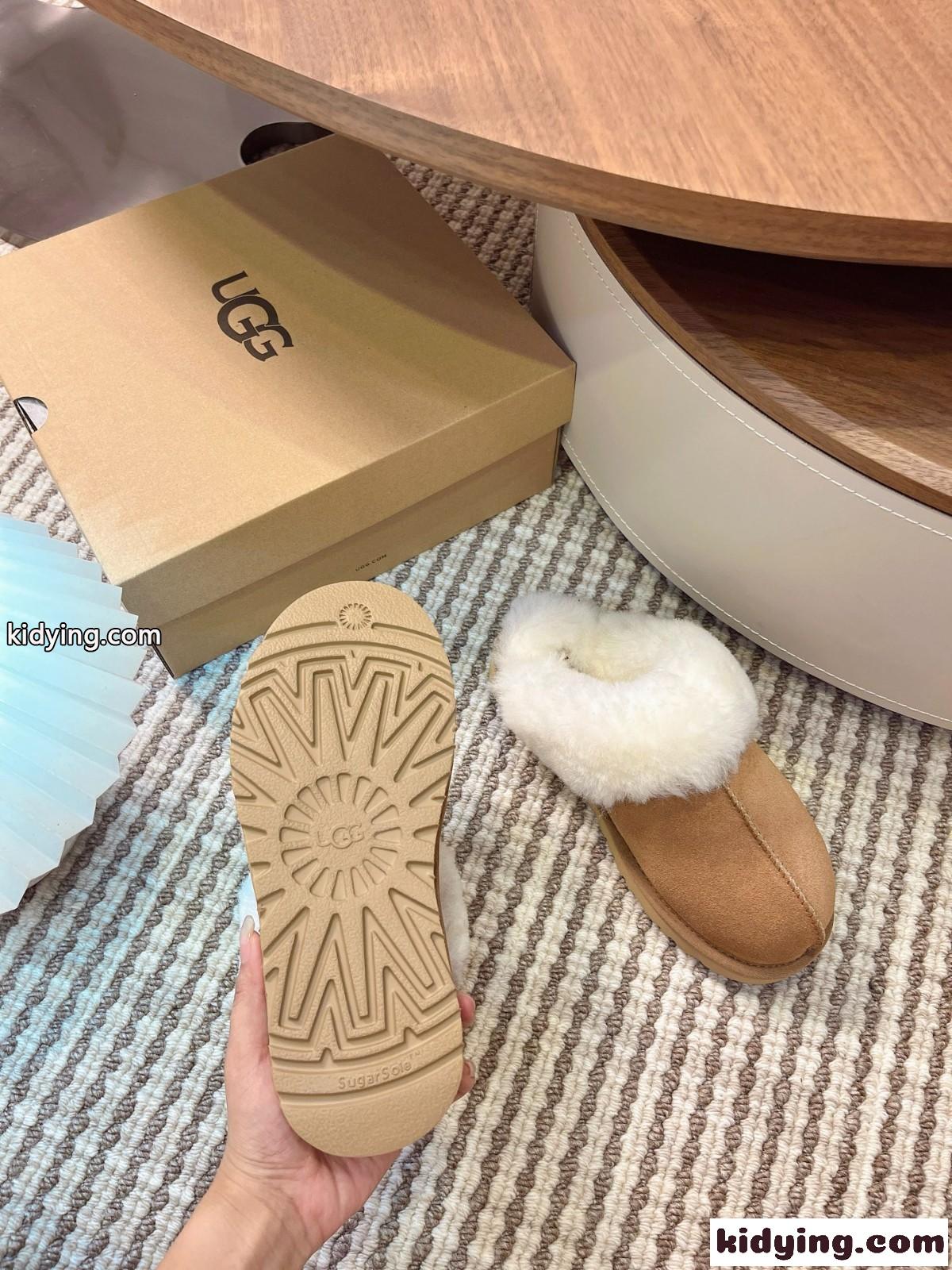 定番 UGG ムートン ファー スリッパサンダル アグ スーパーコピー レディースシューズ-4