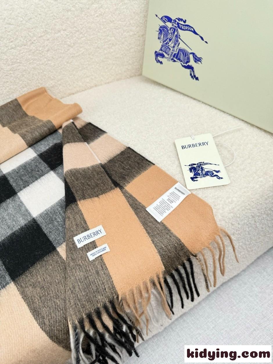 人気 定番 バーバリー クラシック チェック カシミアスカーフ 偽物-3