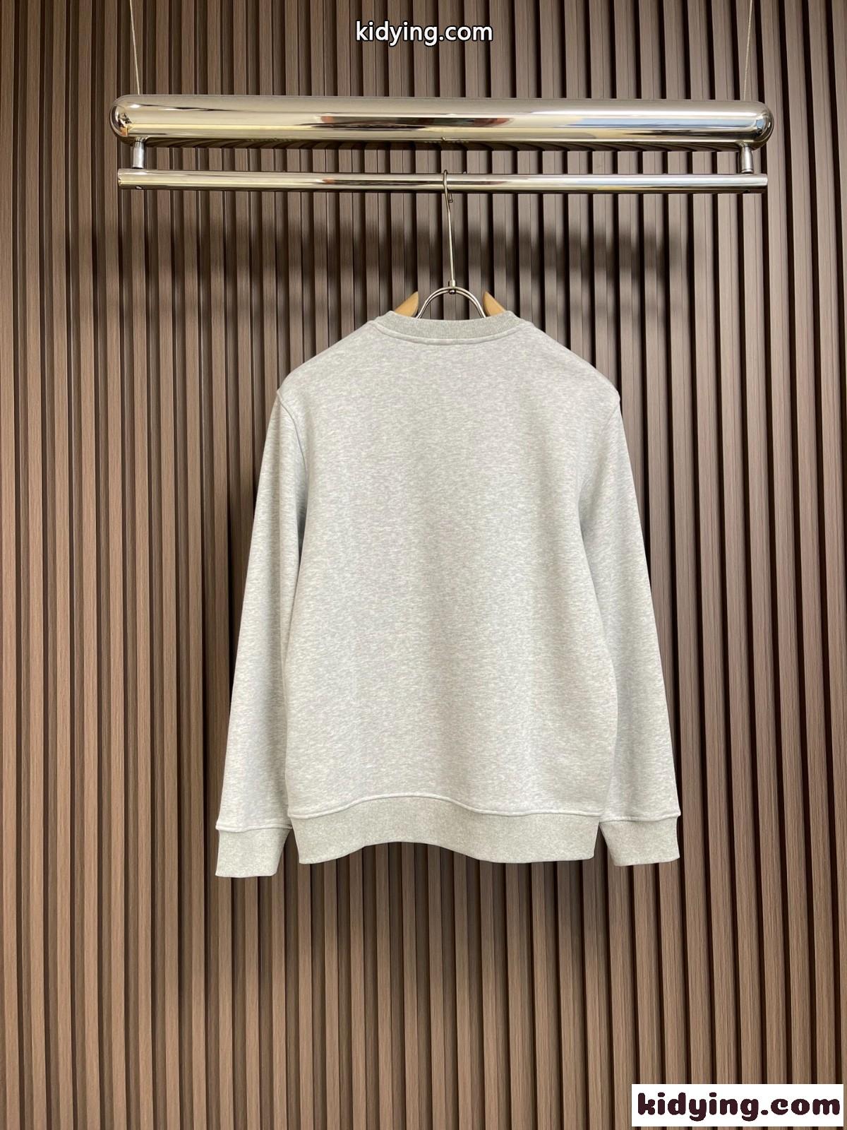 定番 カジュアル コットン スウェットシャツ プラダ Tシャツ コピー グレー-1