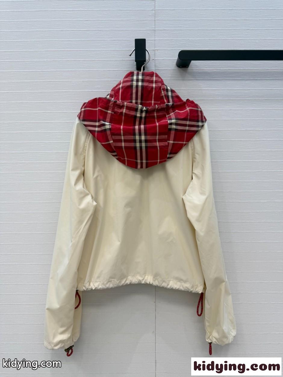 バーバリー ジャケット コピー クロップド ニューコット フーデッドジャケット-5