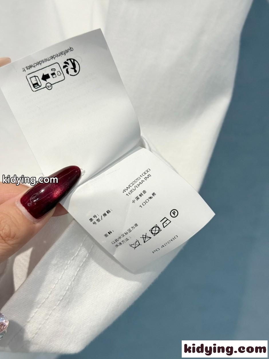 アレキサンダーワング Tシャツ 偽物 ユニセックス ロゴ 半袖Tシャツ ホワイト-4