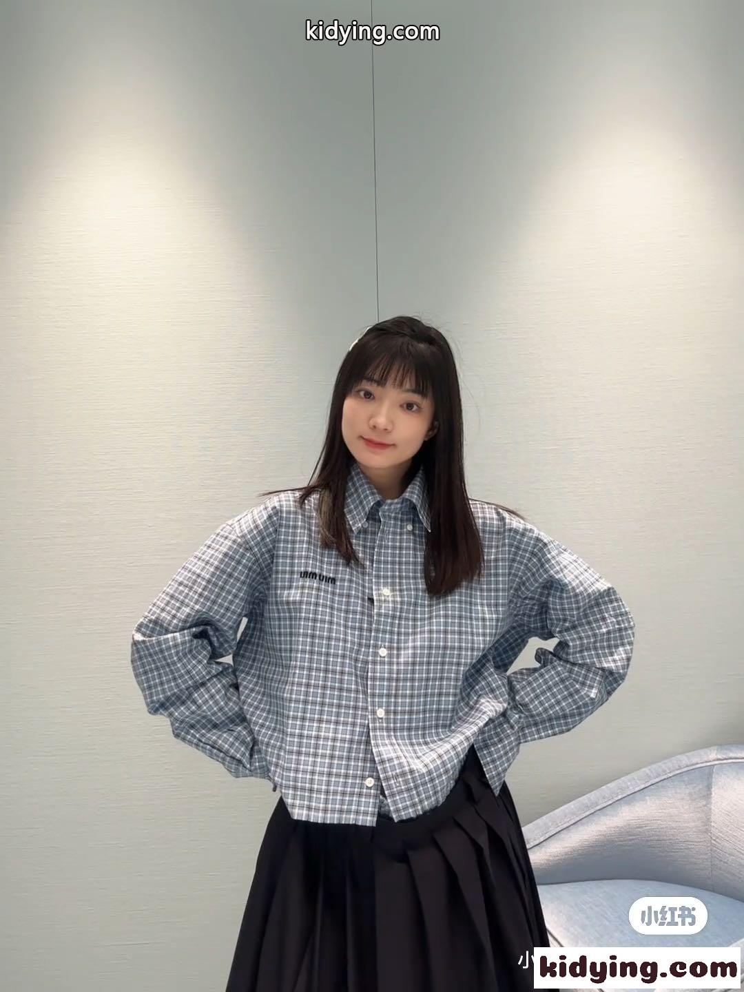 おしゃれ チェック ロングスリーブシャツ ミュウミュウ シャツ コピー レディース-3