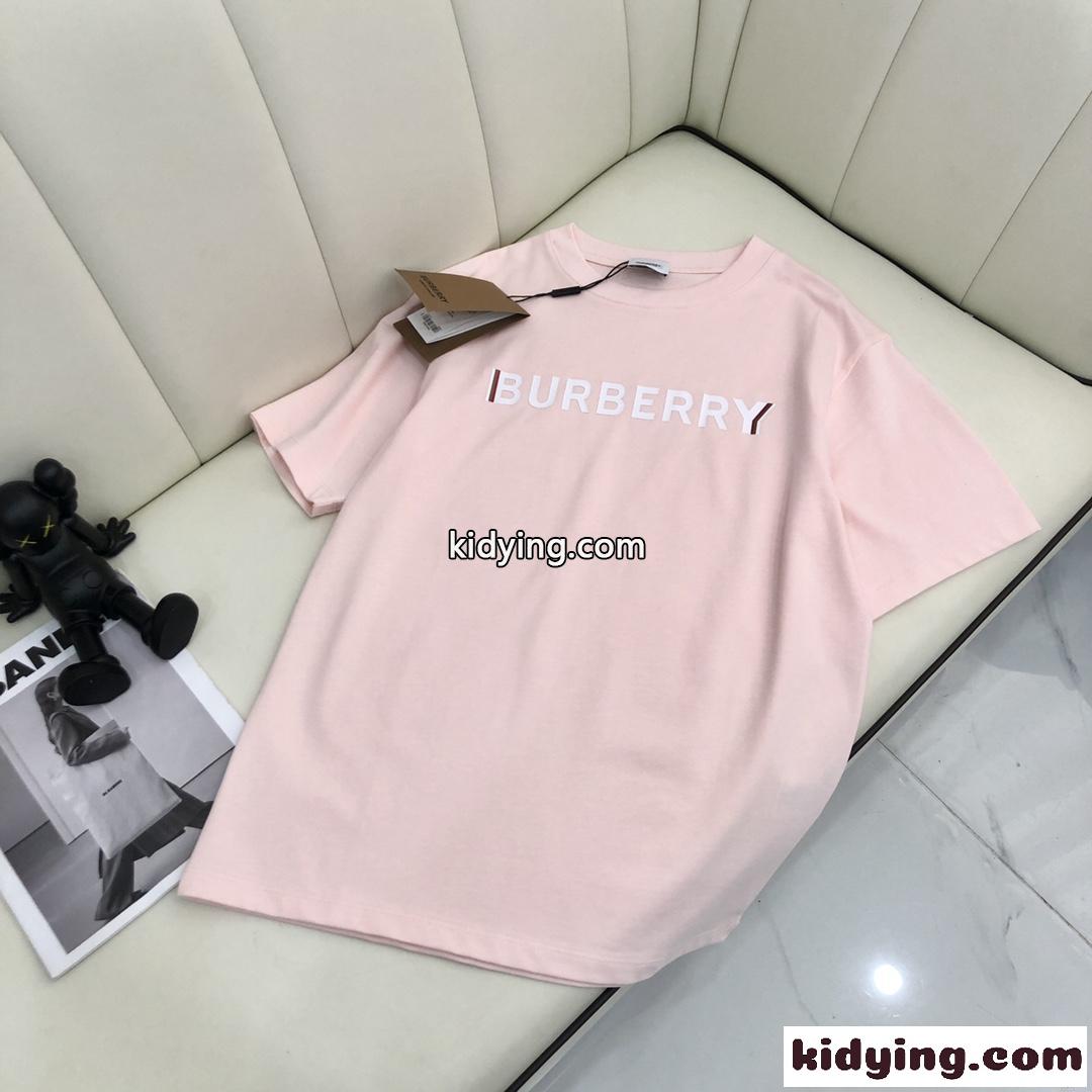 カジュアル おしゃれ 春夏 トップス ベーシック ロゴ プリント バーバリー 半袖Tシャツ コピー クルーネック 3色あり-0