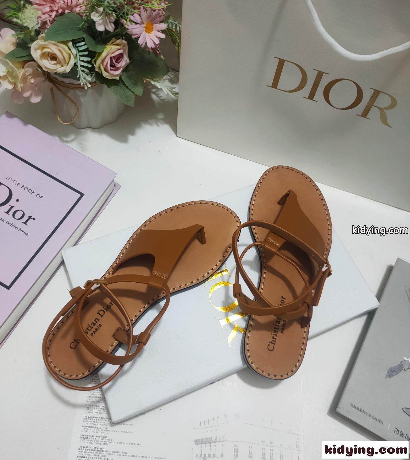 Dioriviera Dior Sun ビーチサンダル クリスチャン・ディオール サンダル コピー ブラウン-1