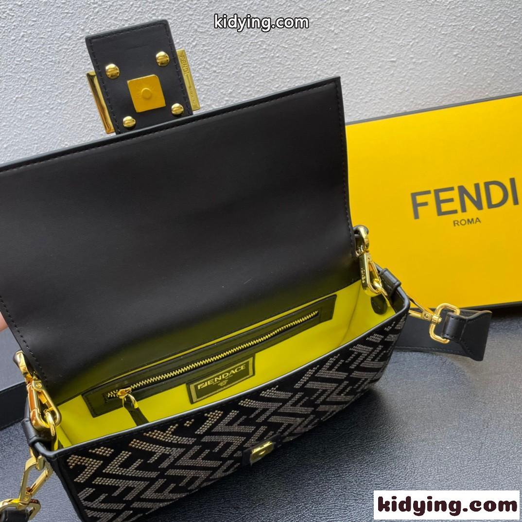 FENDI × VERSACE おしゃれ キラキラ フェンディ バッグ 人気 コピー バゲット ショルダー バッグ-4