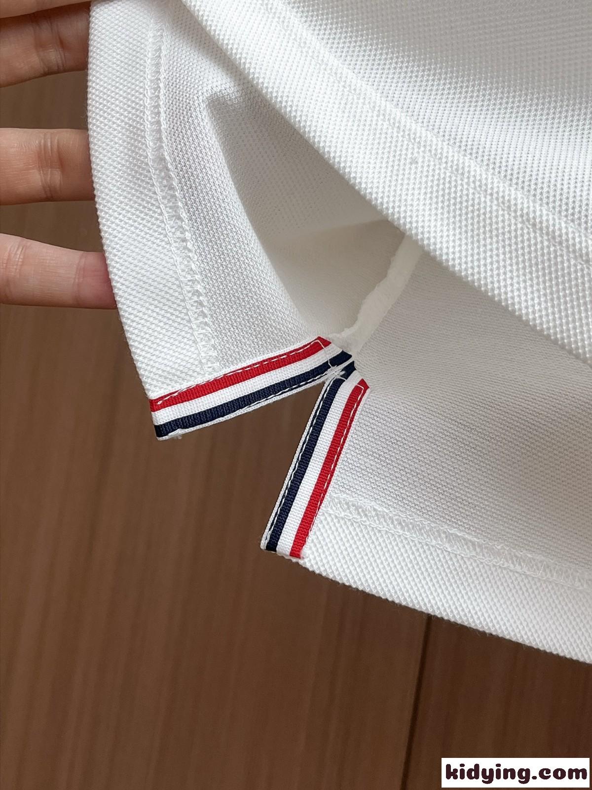 トムブラウン Tシャツ コピー カジュアル コットン 半袖ポロシャツ ホワイト-4