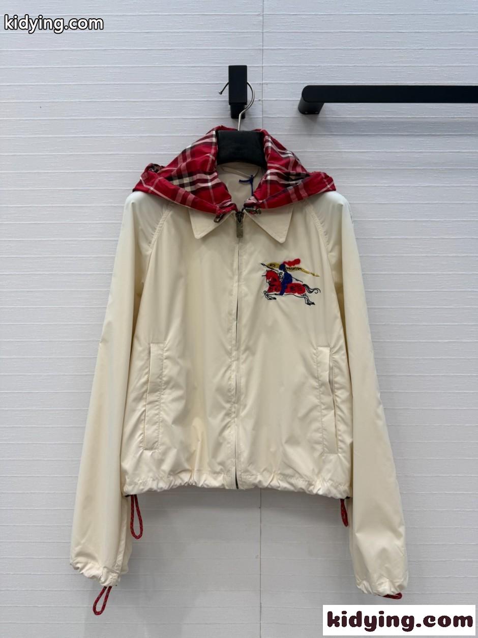 バーバリー ジャケット コピー クロップド ニューコット フーデッドジャケット-0