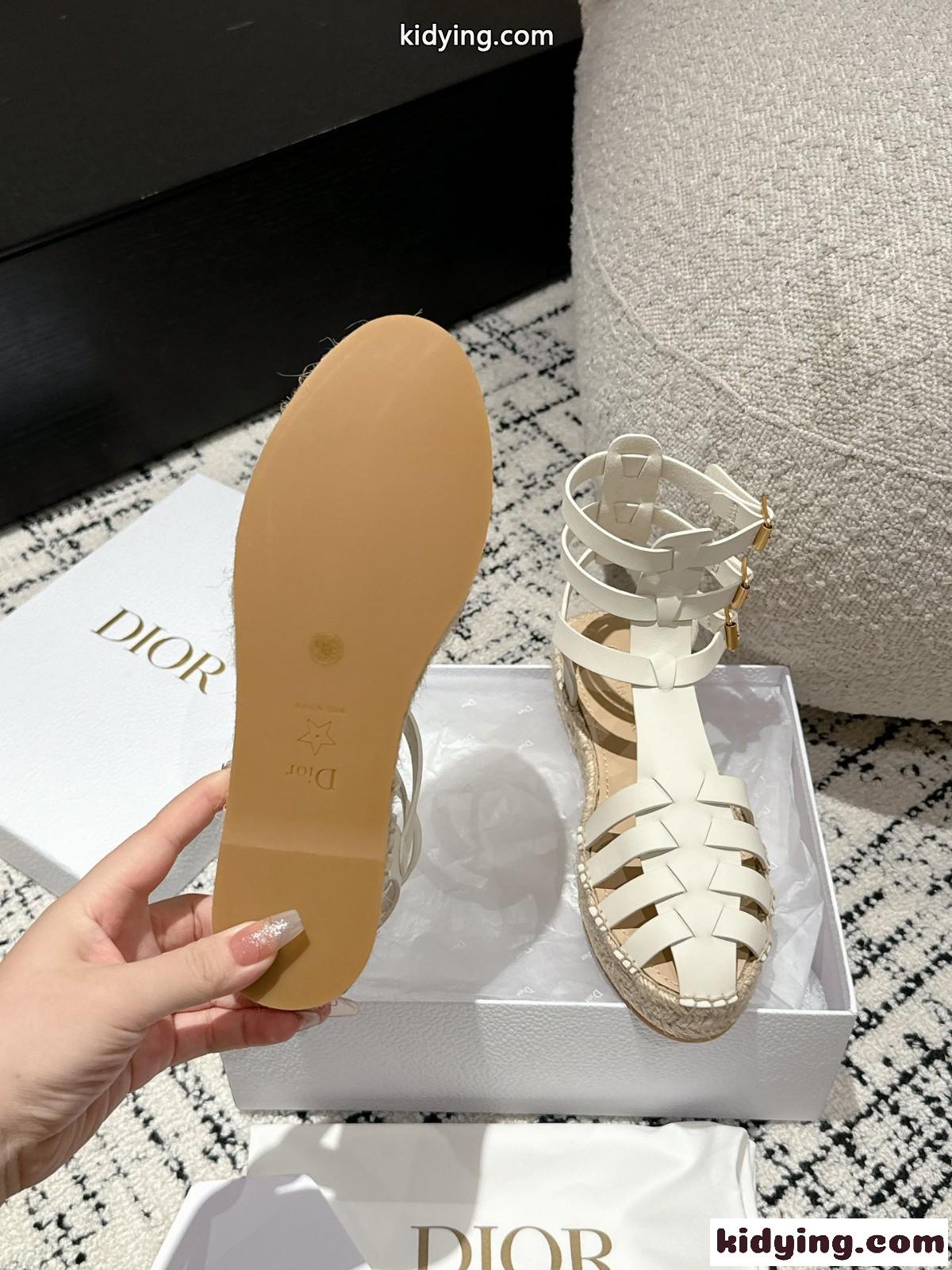 Dioriviera Dior Marine サンダル クリスチャン・ディオール サンダル コピー ホワイト-3