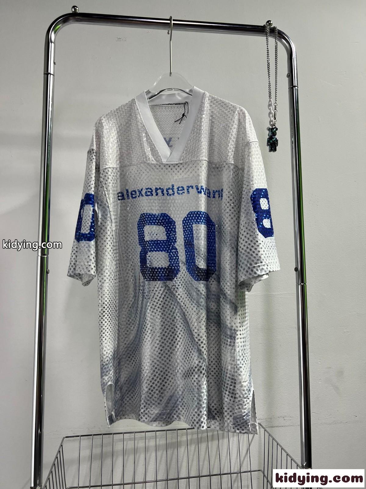 スパンコールファイユ 80 フットボールジャージー アレキサンダーワング Tシャツ コピー-1