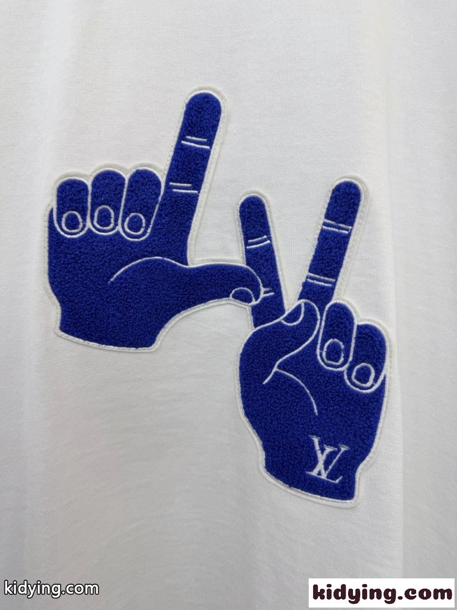 ショートスリーブ シグネチャーパッチ クルーネック ルイ・ヴィトン Tシャツ コピー-2
