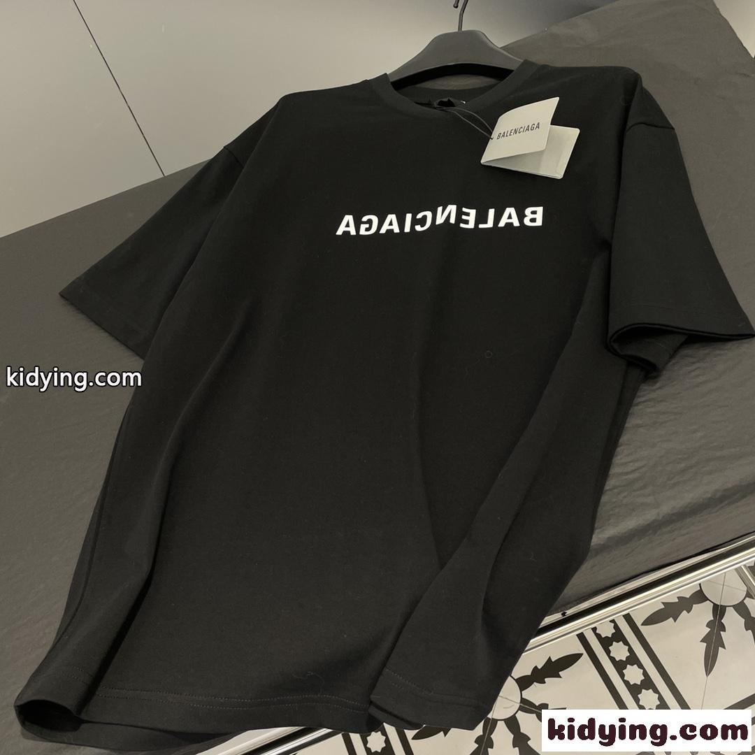 シンプル MIRROR ロゴ 半袖Tシャツ バレンシアガ Tシャツ コピー ユニセックス ファッション-3