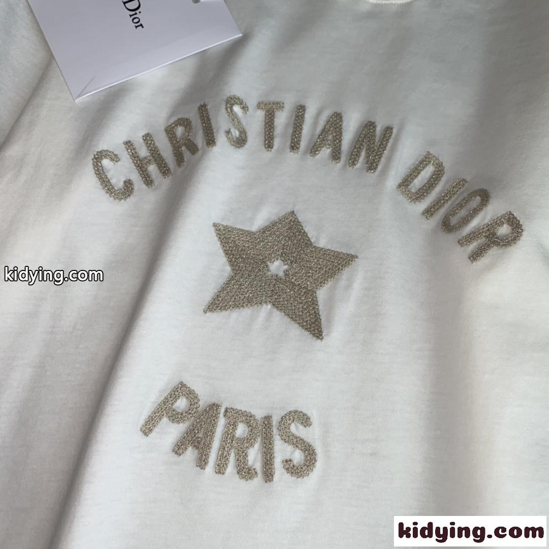 カジュアル おしゃれ ロゴ クルーネック コットン クリスチャン・ディオール Tシャツ コピー 半袖 トップス-2