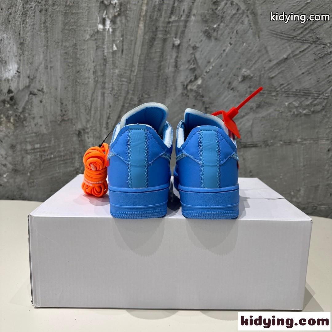 大人気 OFF-WHITE X Air Force 1 オフホワイト スニーカー コピー ブルー-0