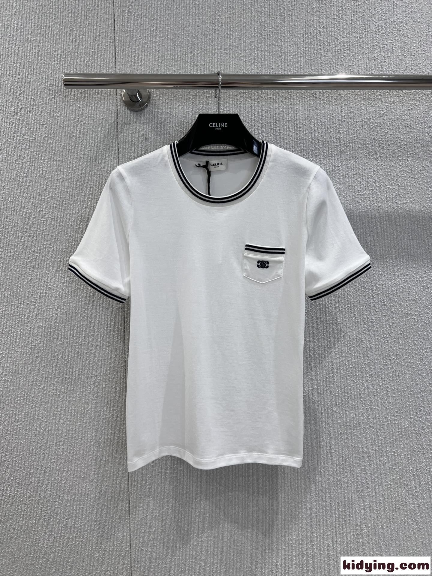 大人気&70’S トリオンフ Tシャツ セリーヌ Tシャツ コピー クルーネック-1