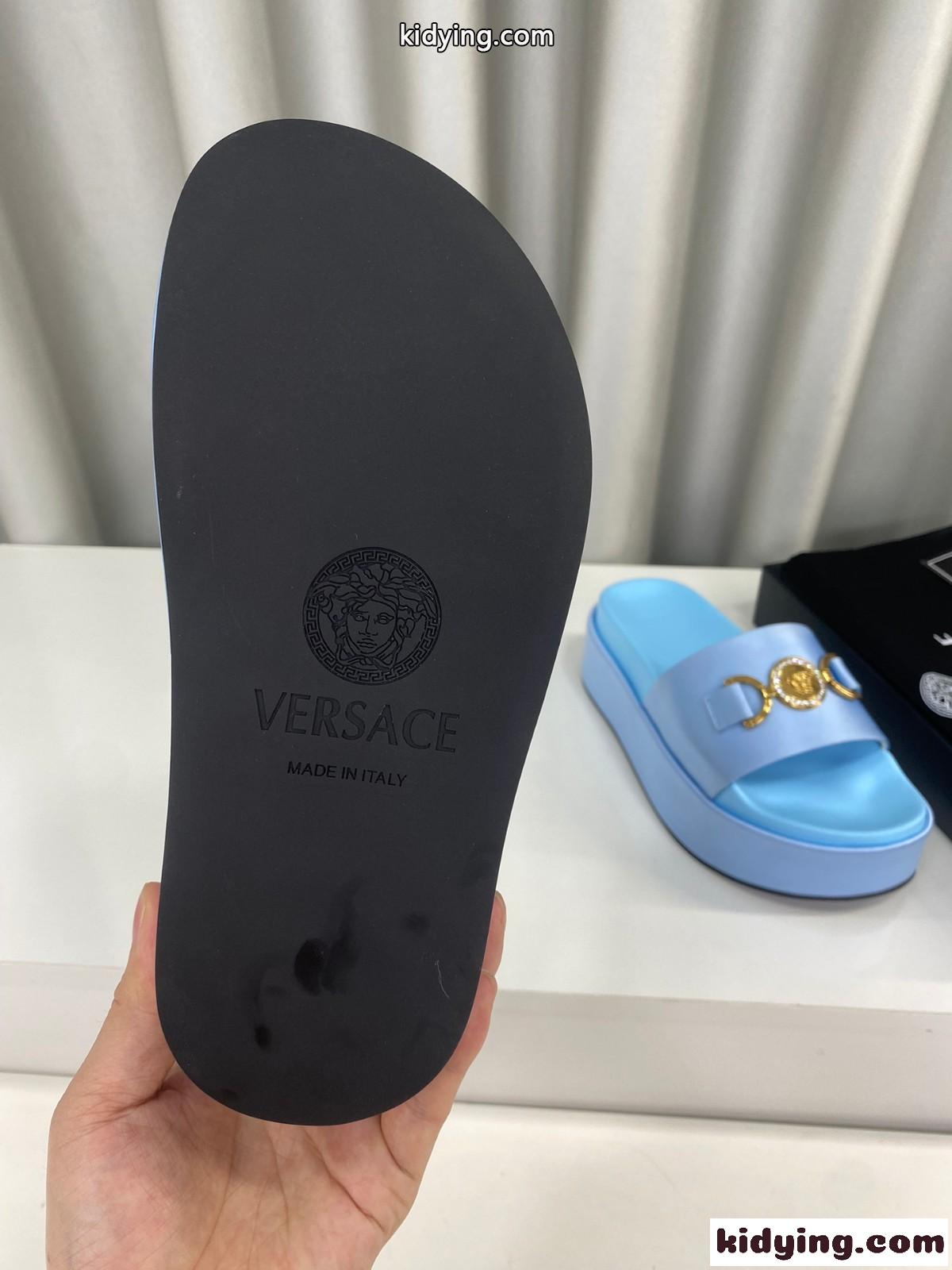 メデューサ プラットフォームサンダル 厚底 ヴェルサーチェ サンダル コピー ブルー-4