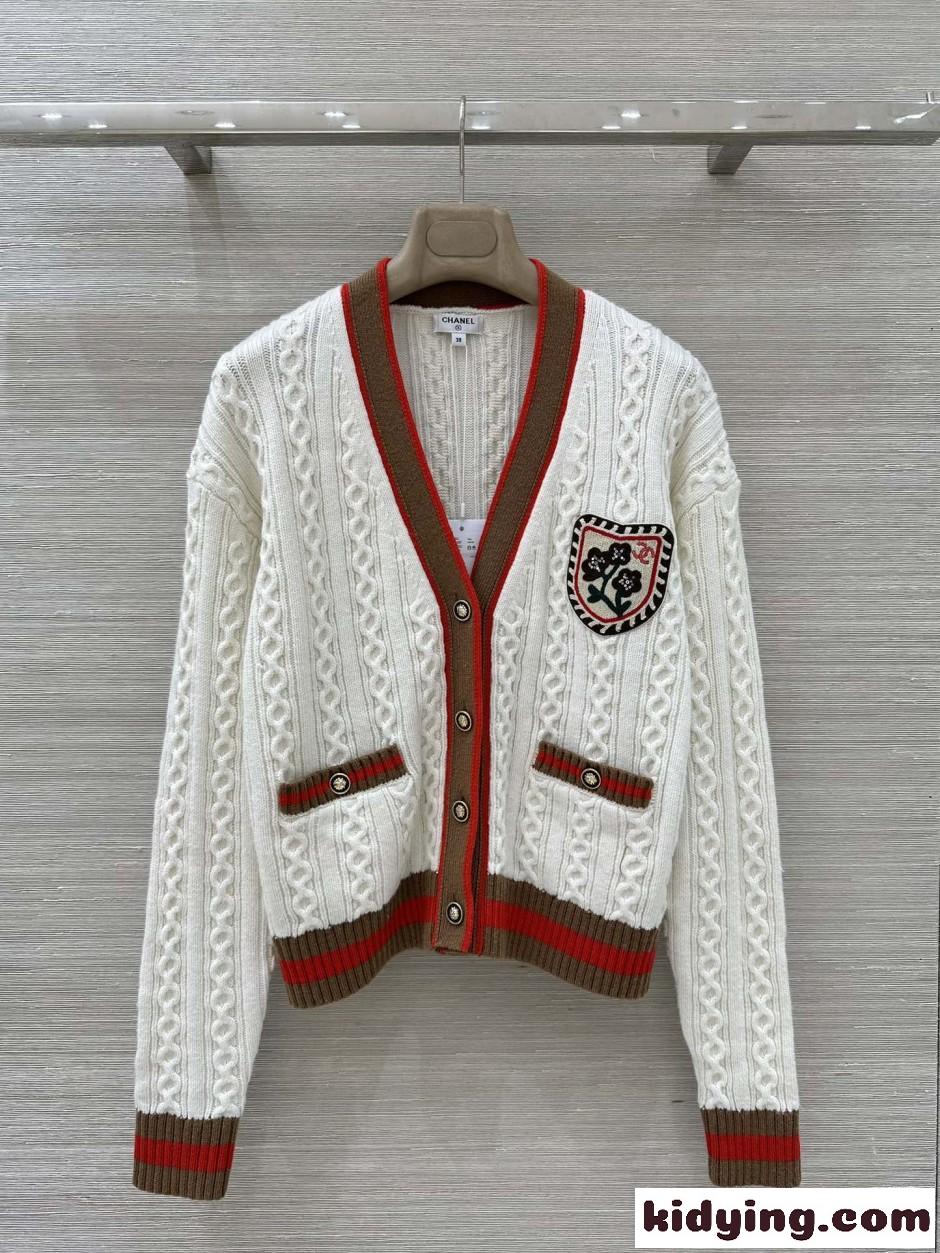 クラシック 上品 Vネック ニットカーディガン シャネル ニット コピー カシミヤ-1