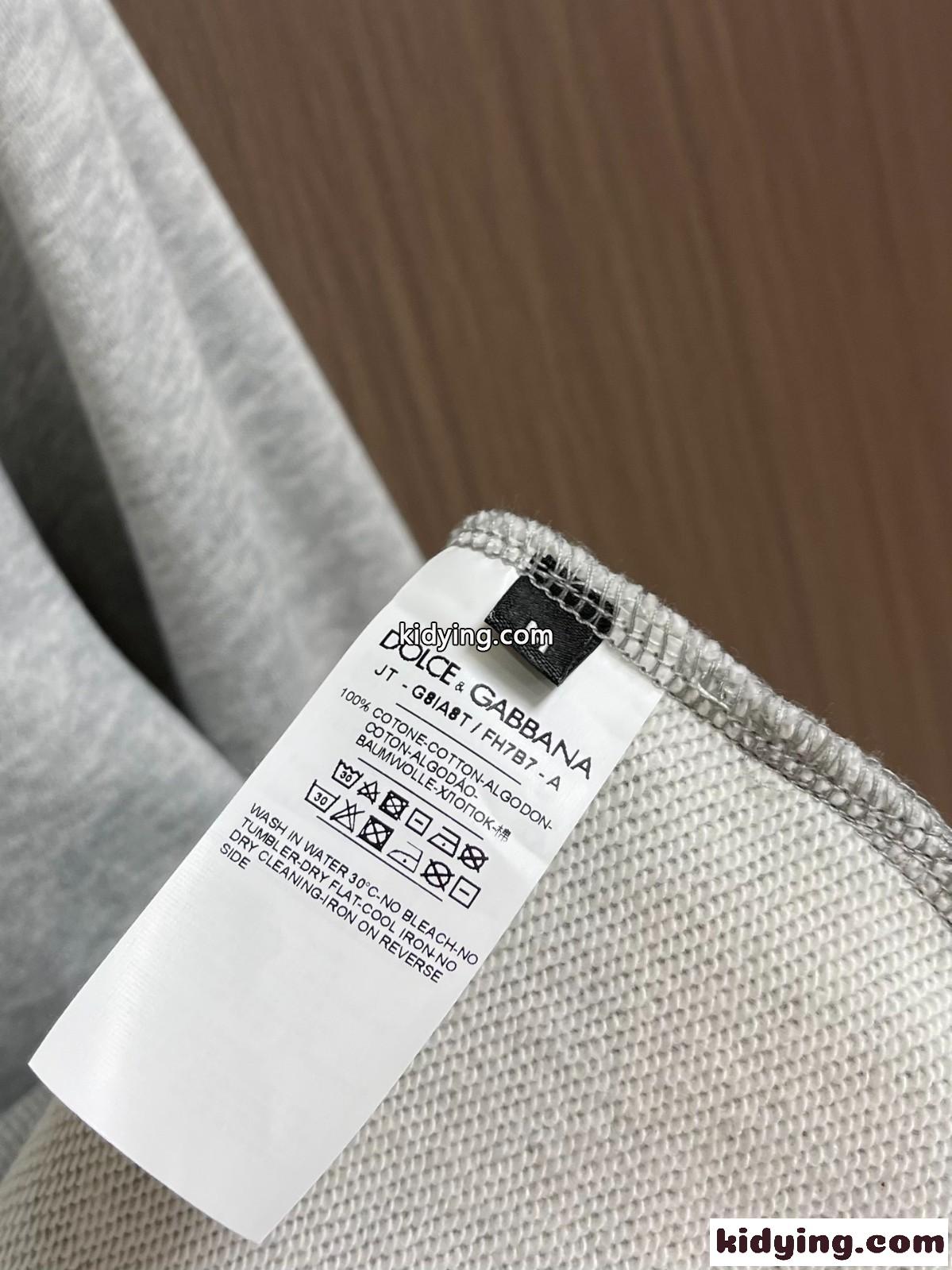 ドルチェ&ガッバーナ Tシャツ コピー コットン クルーネック スウェットシャツ グレー-3