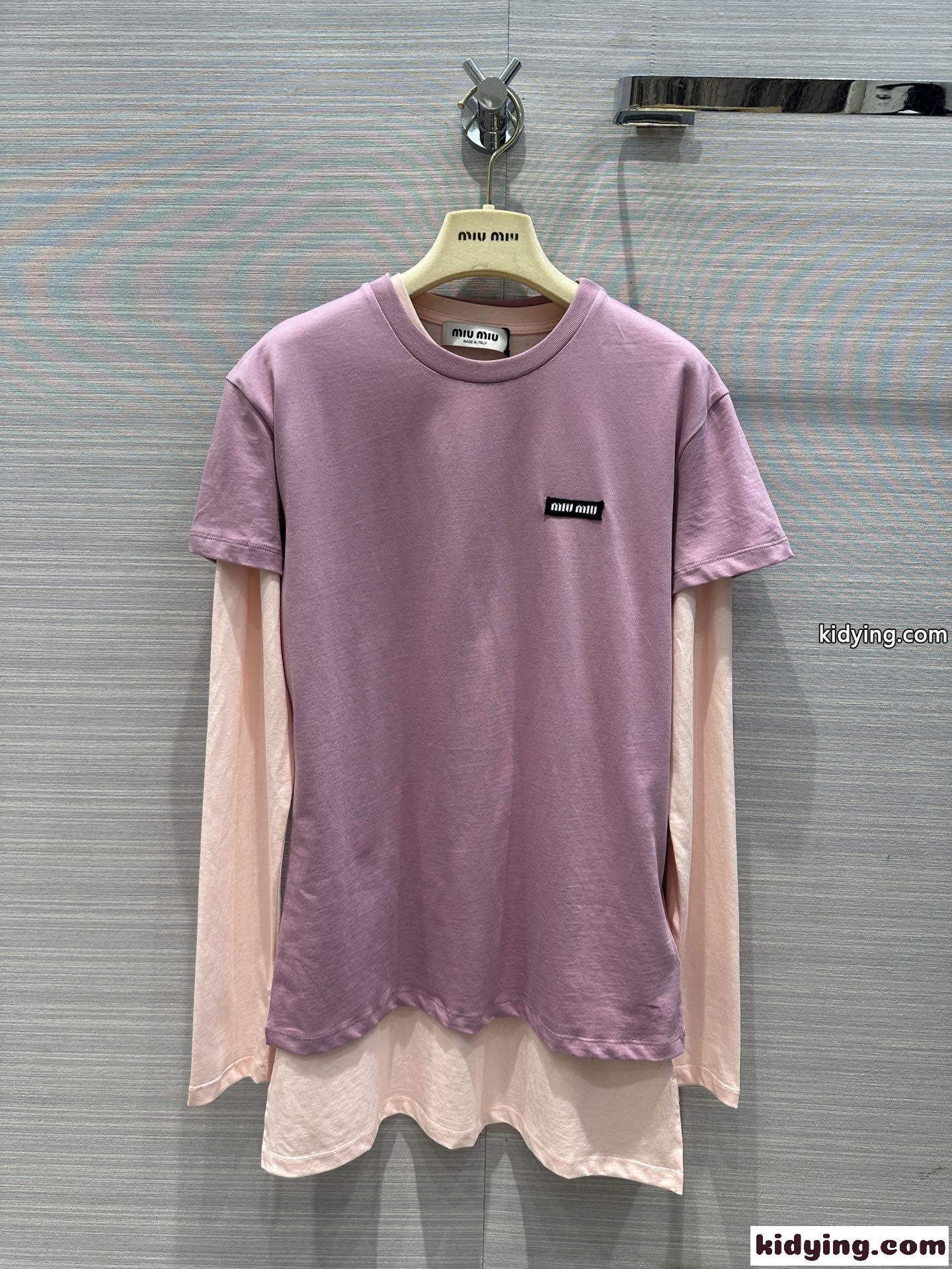 人気 おしゃれ ジャージー Tシャツ 3枚セット ミュウミュウ Tシャツ コピー-5
