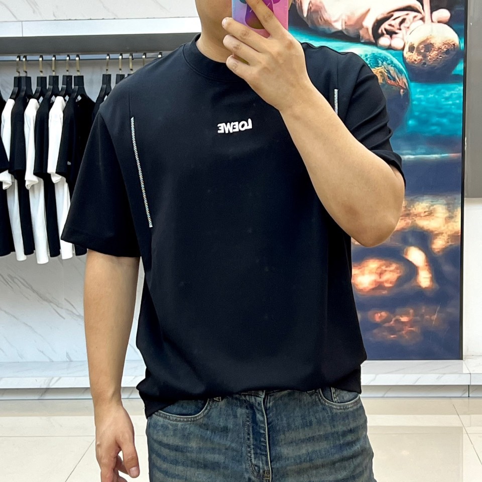 カジュアル 合わせやすい ロエベ Tシャツ 偽物 半袖トップス ブラック-1