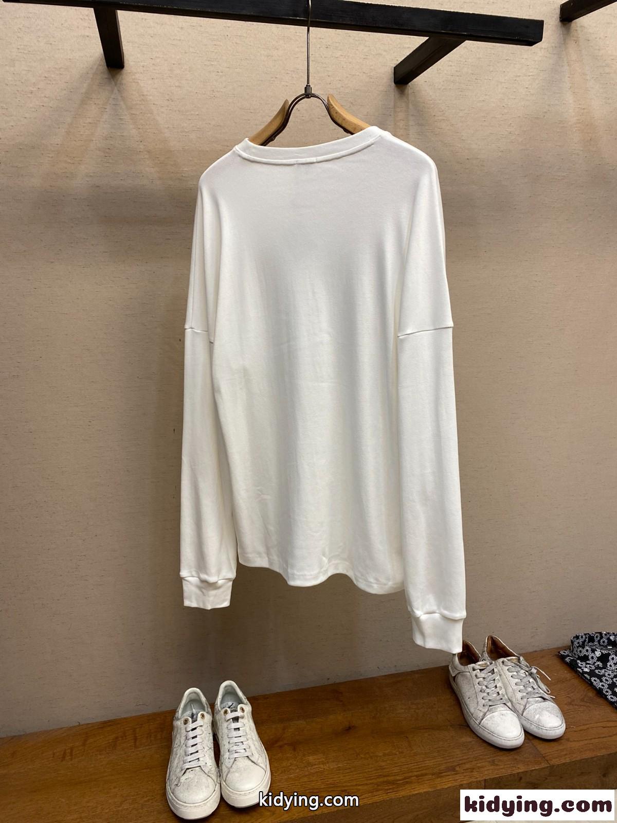 オーバーサイズフィット ロングスリーブTシャツ ロエベ Tシャツ コピー ホワイト-2
