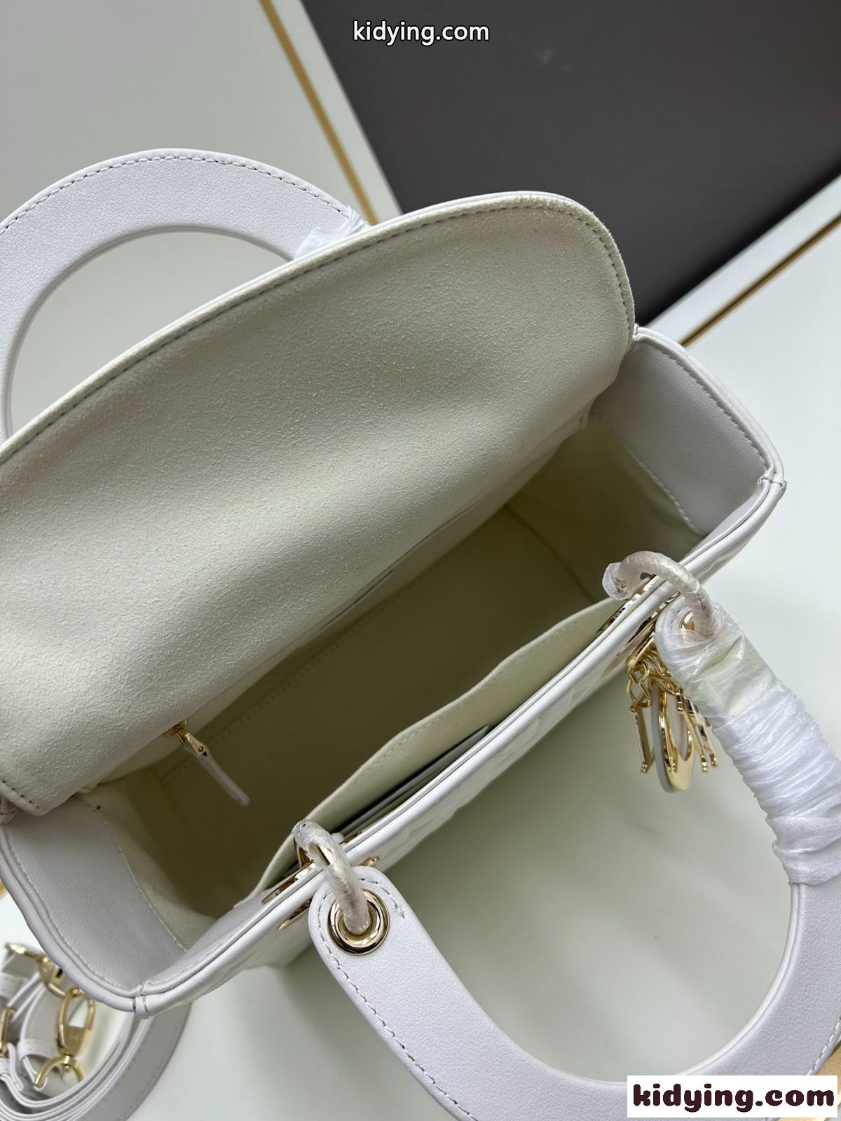 Lady Dior バッグ ミディアム クリスチャン・ディオール バッグ コピー ホワイト-4