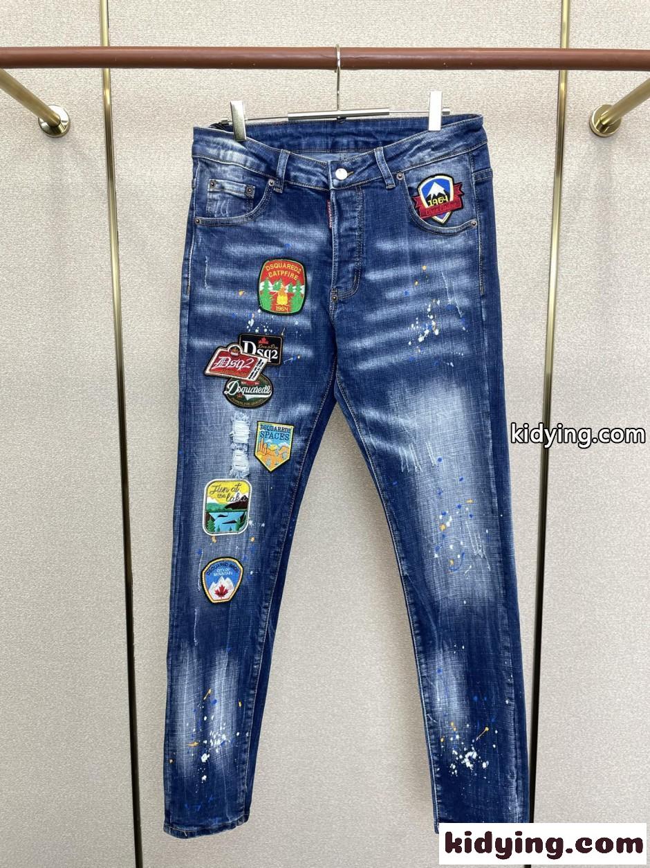 スタイリッシュ 合わせやすい デニムパンツ ディースクエアード ジーンズ 偽物-1