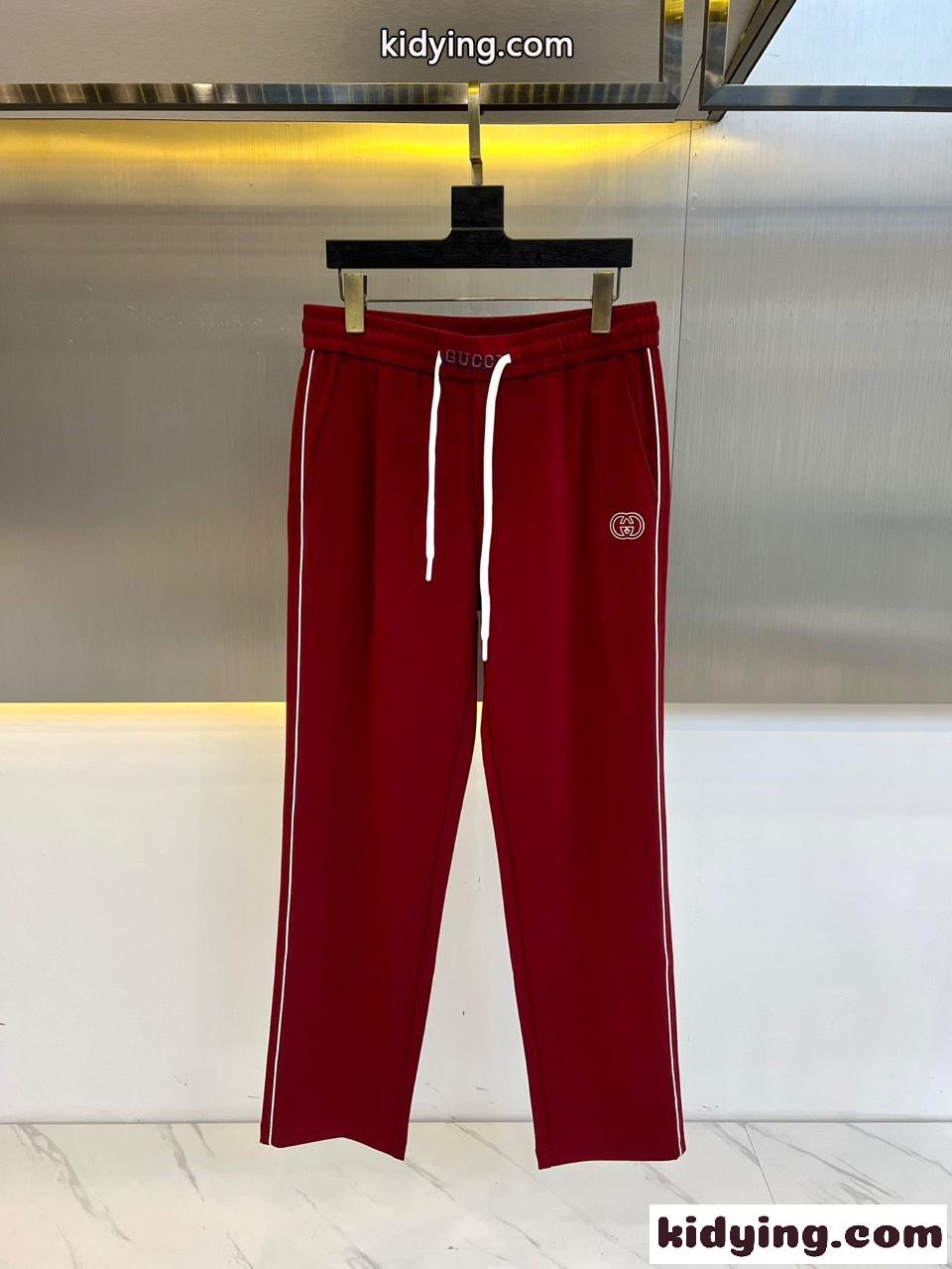 カジュアル ロゴ入り イージーパンツ グッチ パンツ コピー レッド-0