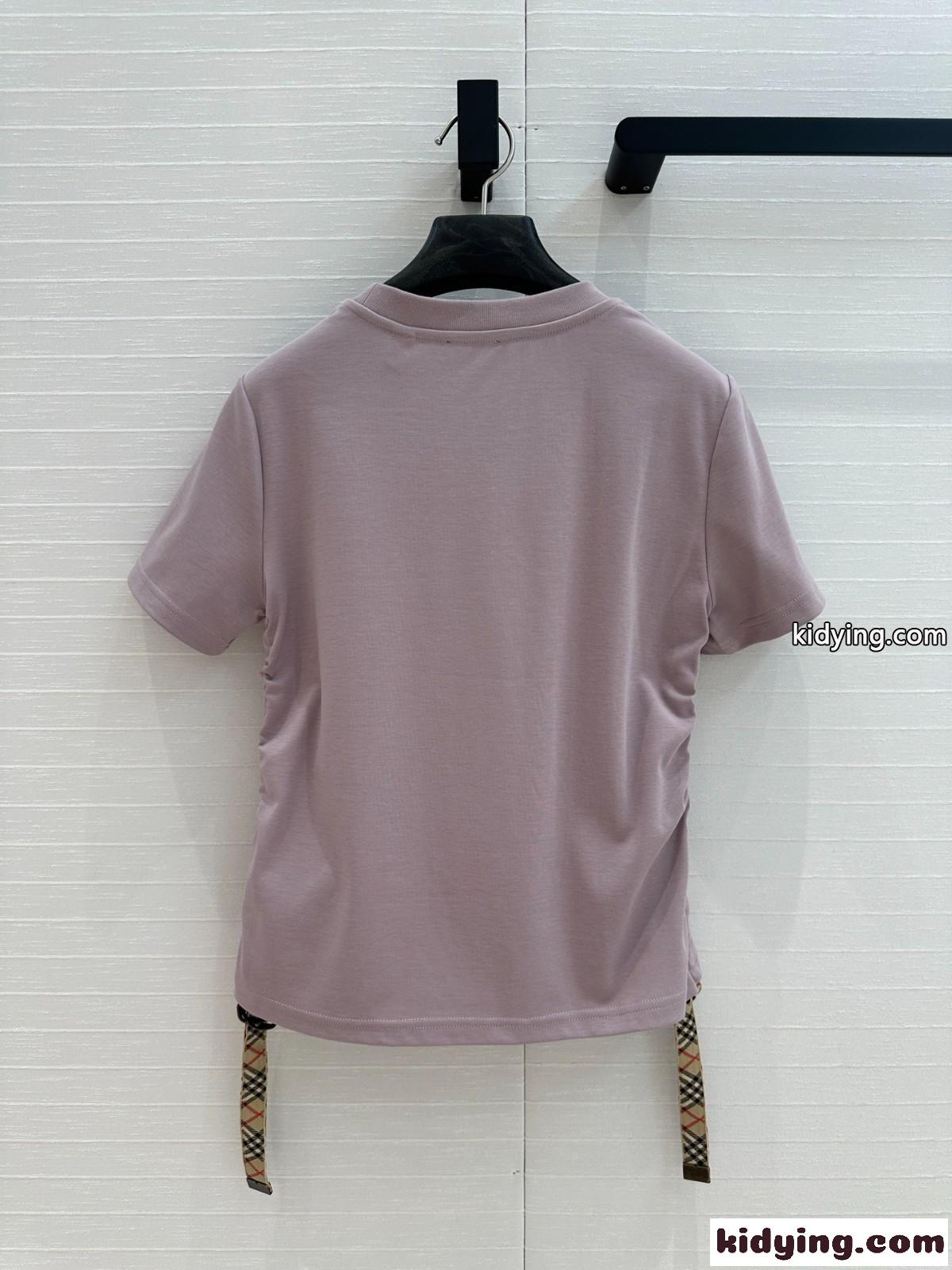 バーバリー フェスティバル コットンTシャツ スーパーコピー ピンク-5
