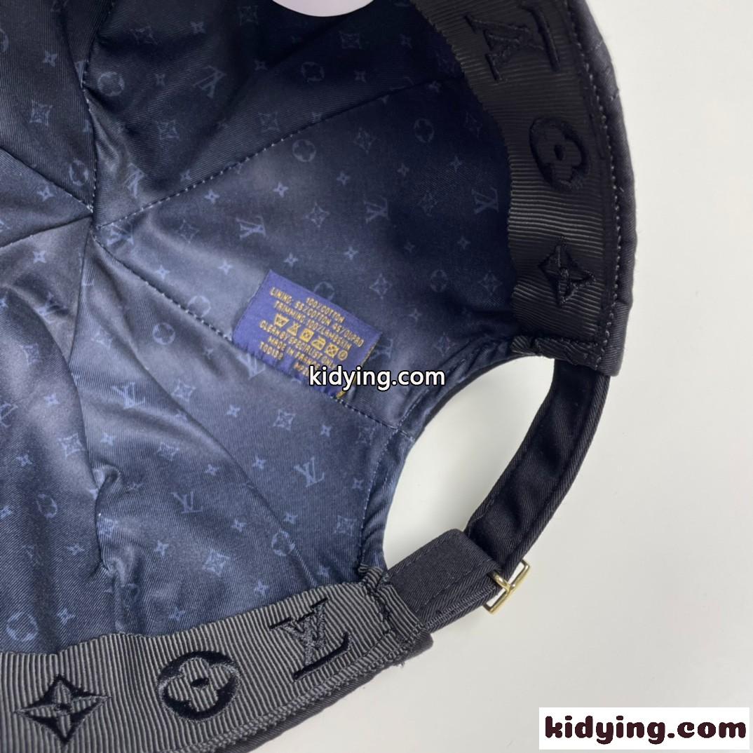 キャップ・LV シグネチャー ルイヴィトン キャップ コピー 帽子 ブラック-2