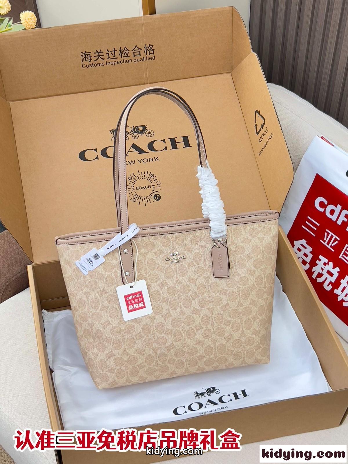 人気 定番 コーチ バッグ スーパーコピー シグネチャー柄 トートバッグ-0