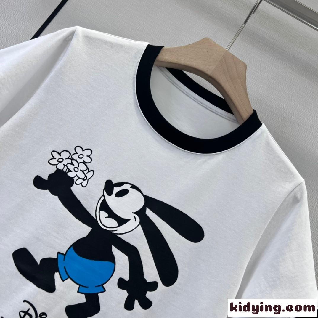 Givenchy x ディズニーコラボ オズワルド プリント ジバンシィ Tシャツ コピー 半袖-0