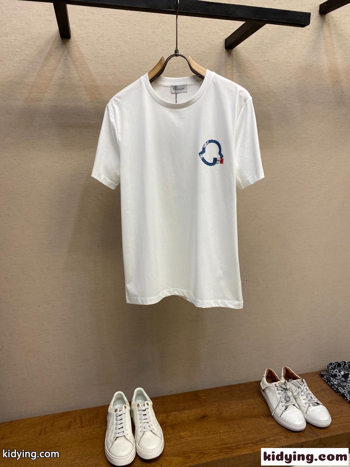 シンプル クルーネック 半袖Tシャツ モンクレール Tシャツ スーパーコピー ホワイト-1