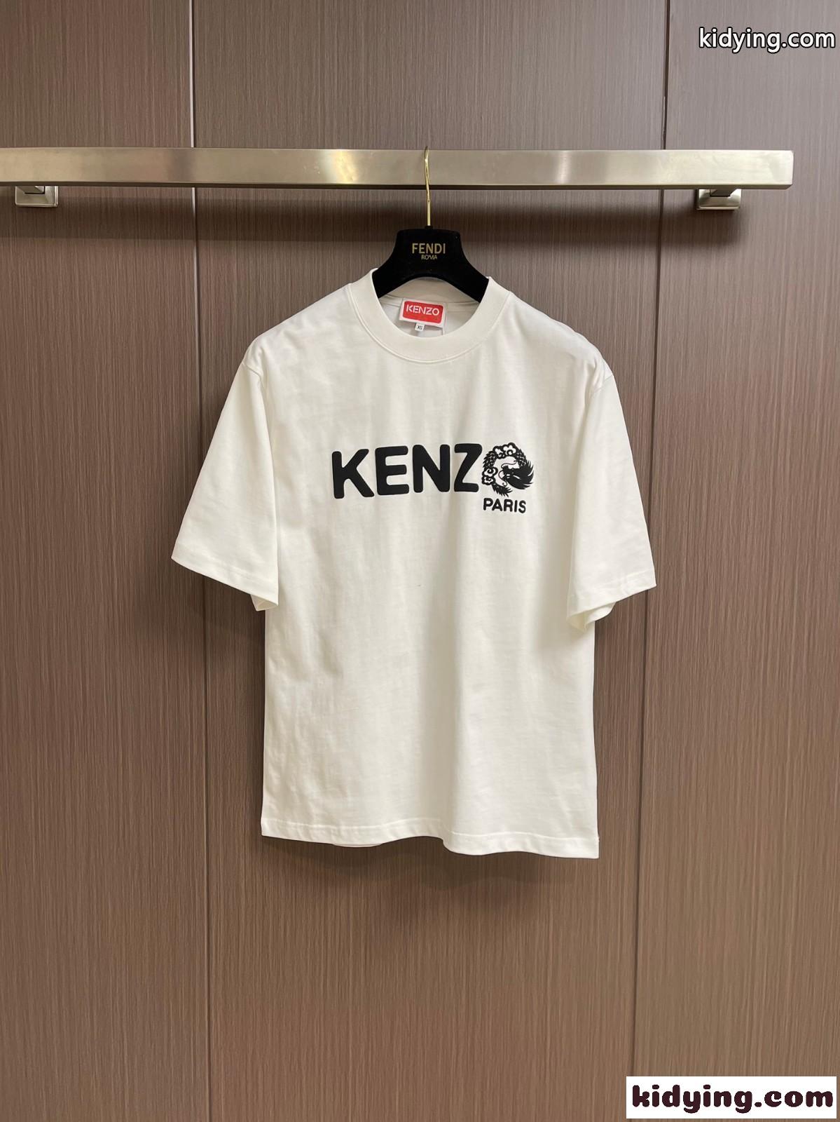 YEAR OF THE DRAGON 半袖 Tシャツ ユニセックス ケンゾー tシャツ コピー ホワイト-0