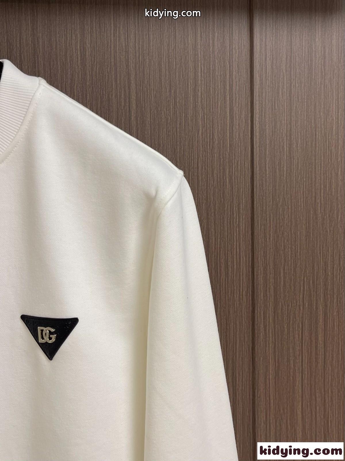 コットン クルーネック スウェットシャツ ドルチェ&ガッバーナ Tシャツ コピーホワイト-2