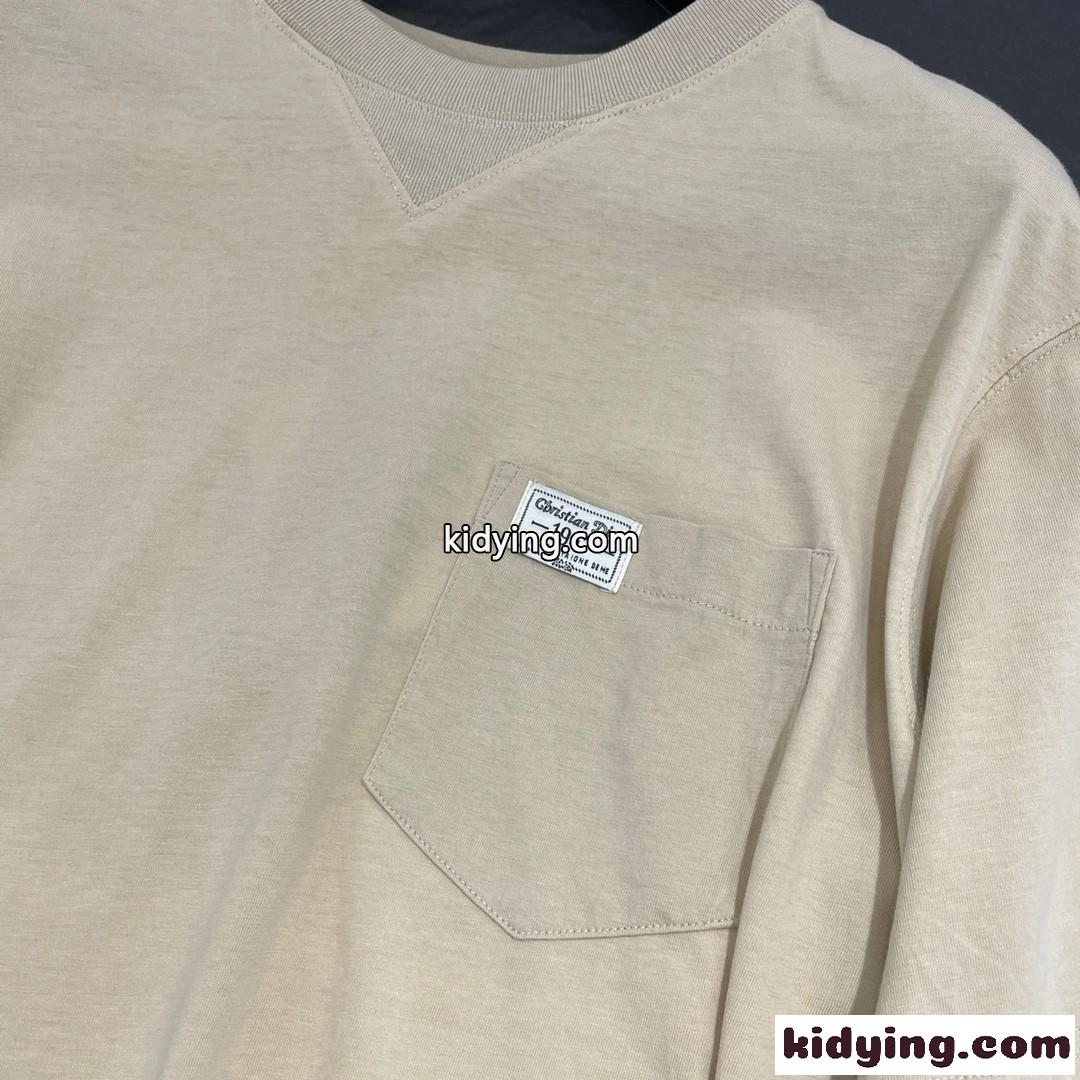 クリスチャン・ディオール Tシャツ コピー 半袖 流行り ビッグシルエット 体型カバー 刺繍入り トップス-5