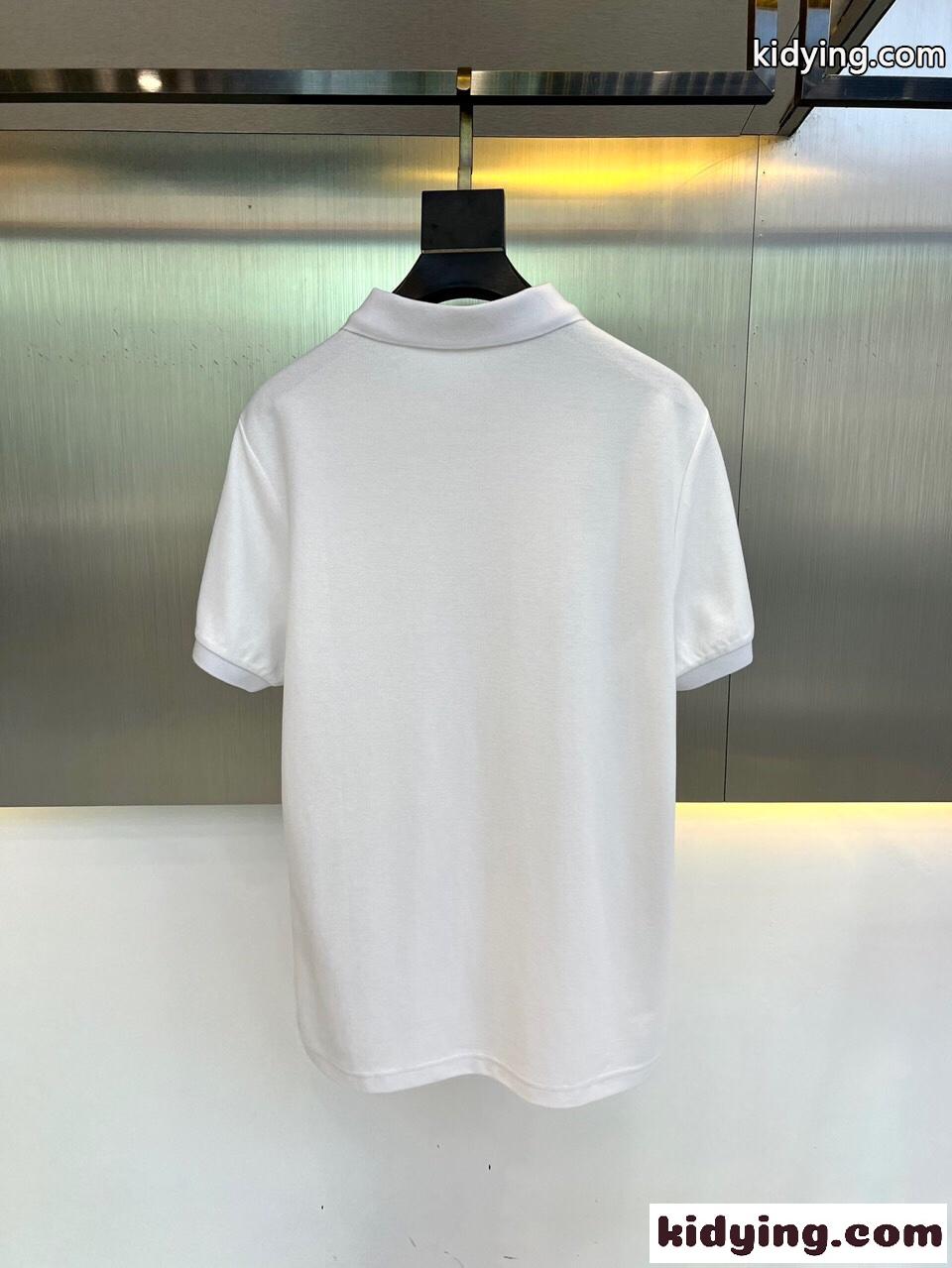 カジュアル ロゴ エルメネジルド・ゼニア Tシャツ コピー メンズ 半袖 ポロシャツ ホワイト-4