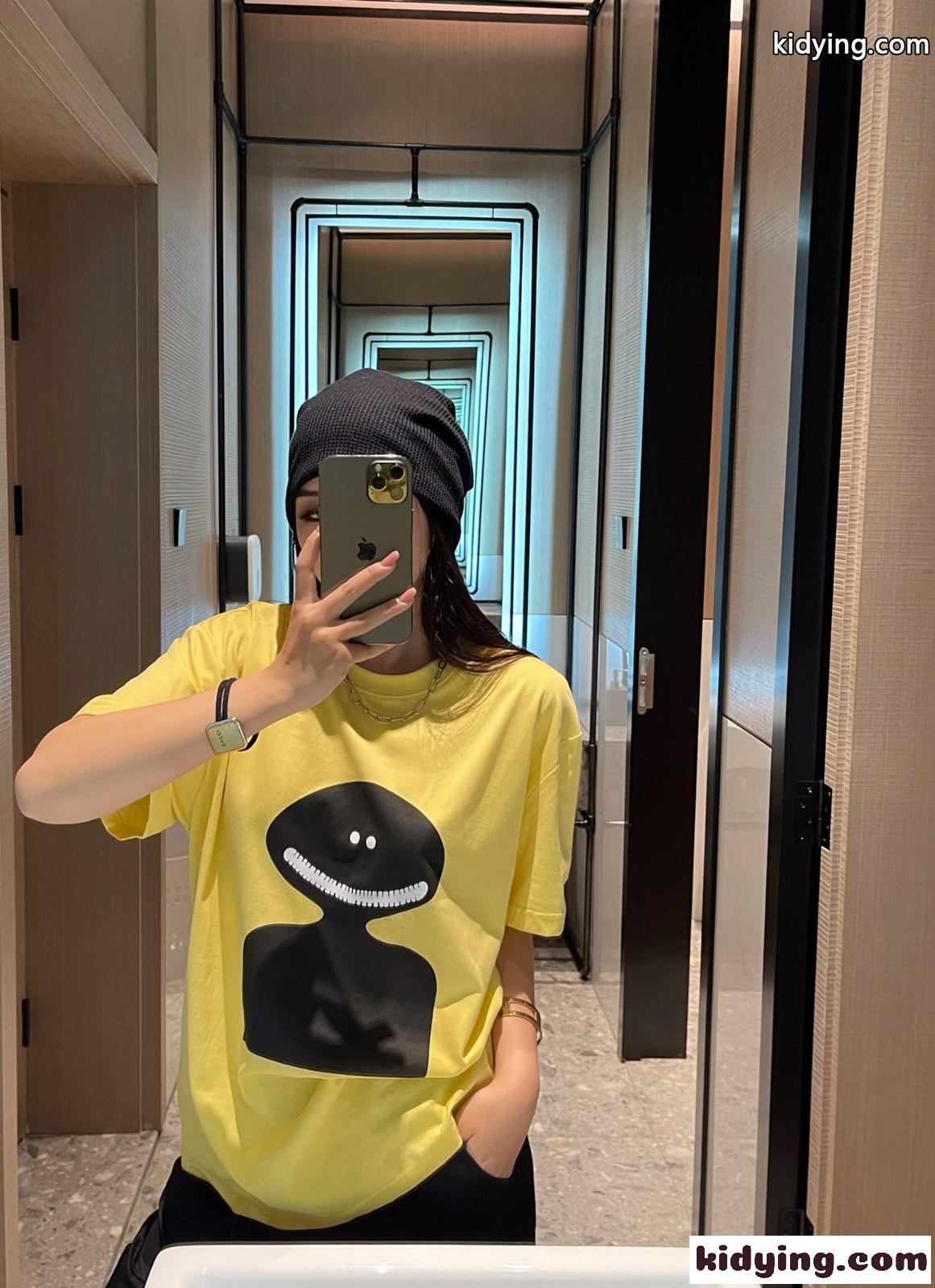 春夏 新作 プリント おしゃれ ゆったり カジュアル セリーヌ tシャツ コピー 半袖 コットン 快適 クルーネック-2