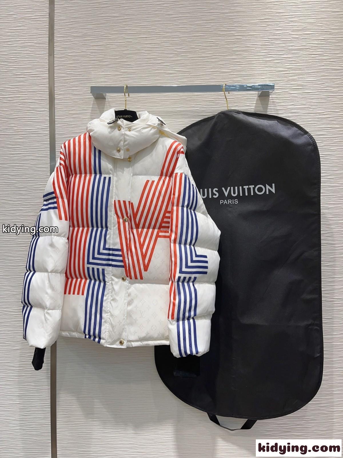 LVストライプパファジャケット ルイヴィトン ダウンジャケット コピー おしゃれ-2