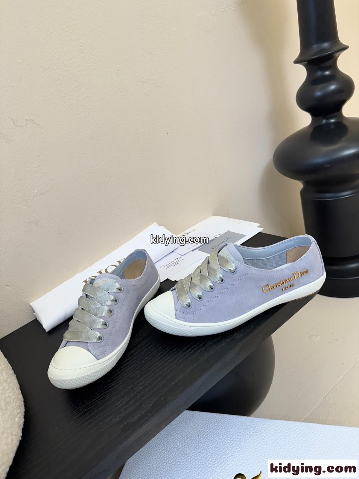 Dioriviera Dior Lucky スニーカー ディオール スーパーコピー サテン グレー-2