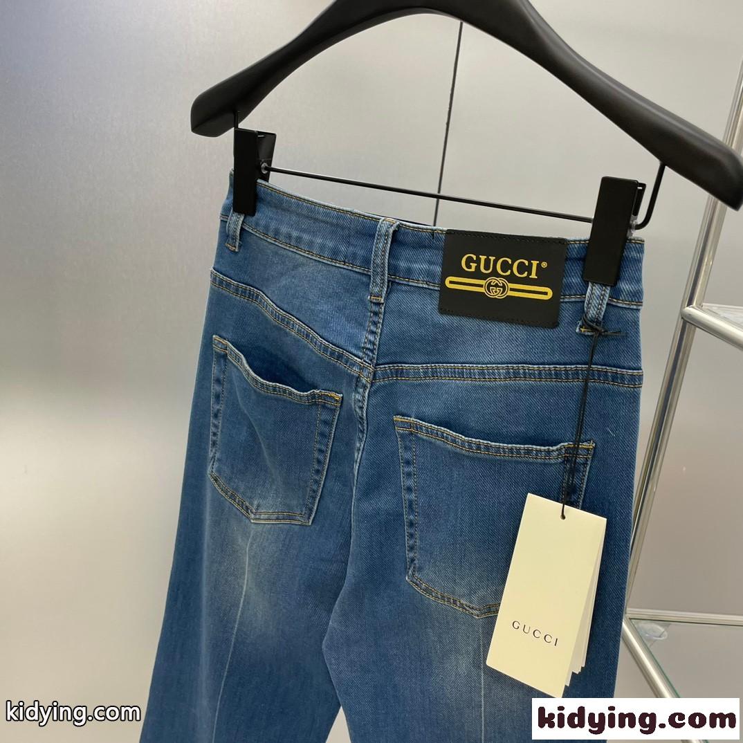 ヴィンテージ フレア デニムパンツ グッチ ジーンズ コピー レディース-4