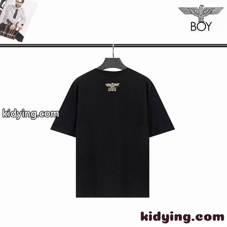 かっこいい おしゃれ クルーネック ボーイロンドン 半袖Tシャツ コピー カジュアル クルーネック ブラック-1