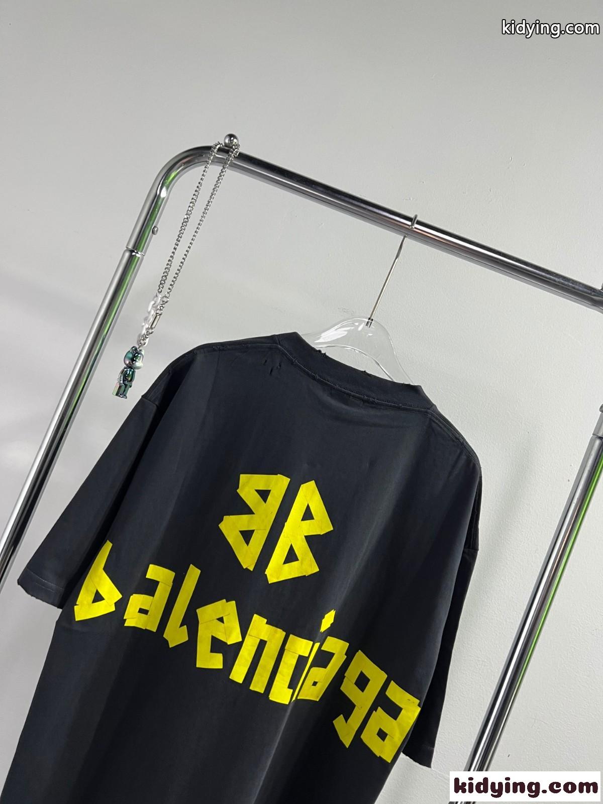 人気 ヴィンテージ Tape Type Tシャツ オーバーサイズ バレンシアガ Tシャツ コピー ユニセックス-1