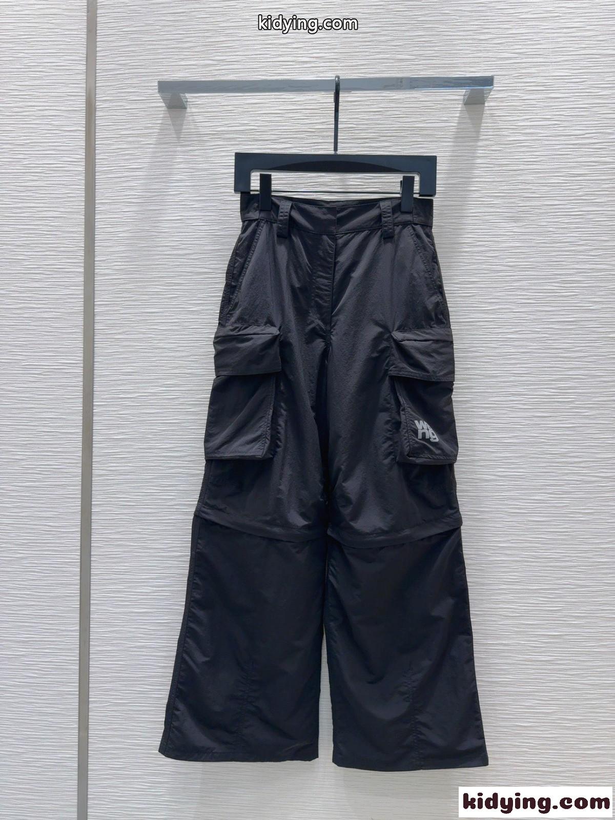 オーバーサイズポケット カーゴパンツ アレキサンダーワング パンツ コピー ブラック-0