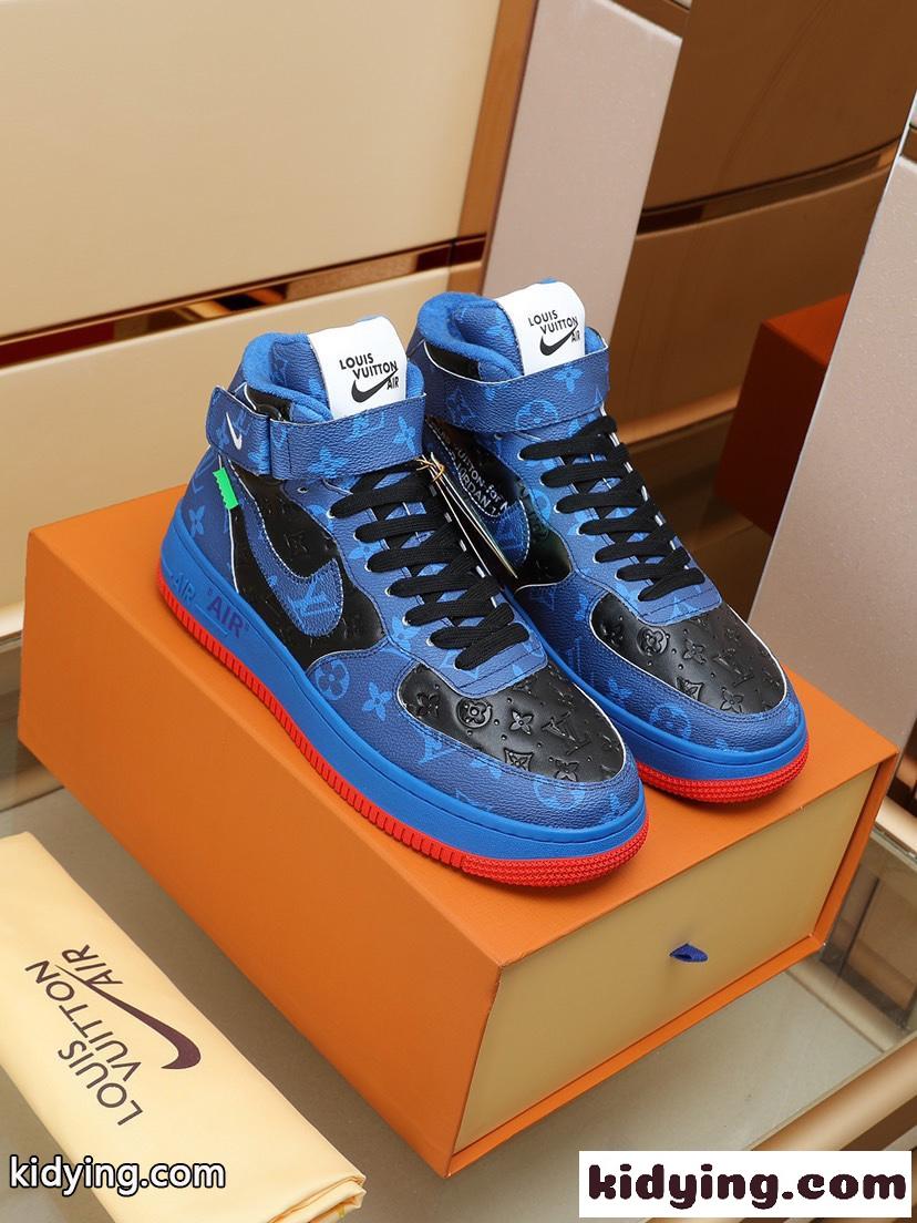 Louis Vuitton x OFF-WHITE x Nike 高級感 人気 ハイカット オフホワイト スニーカー コピー カジュアル おしゃれ-0