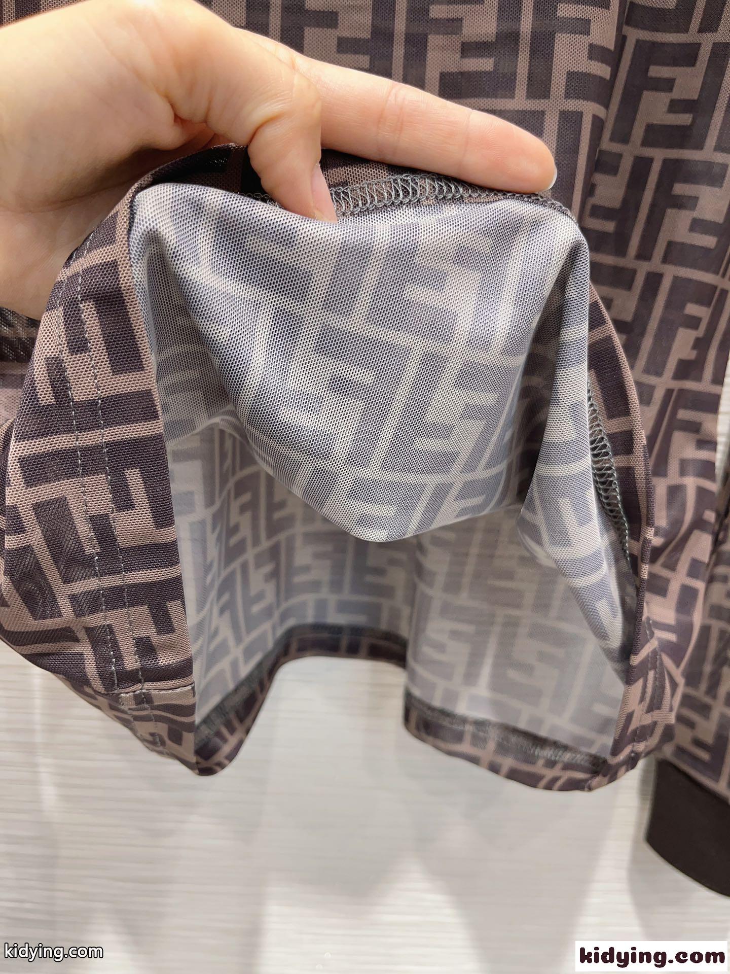 人気 定番 FFロゴ ストレッチ フェンディ Tシャツ コピー レディース 長袖-3