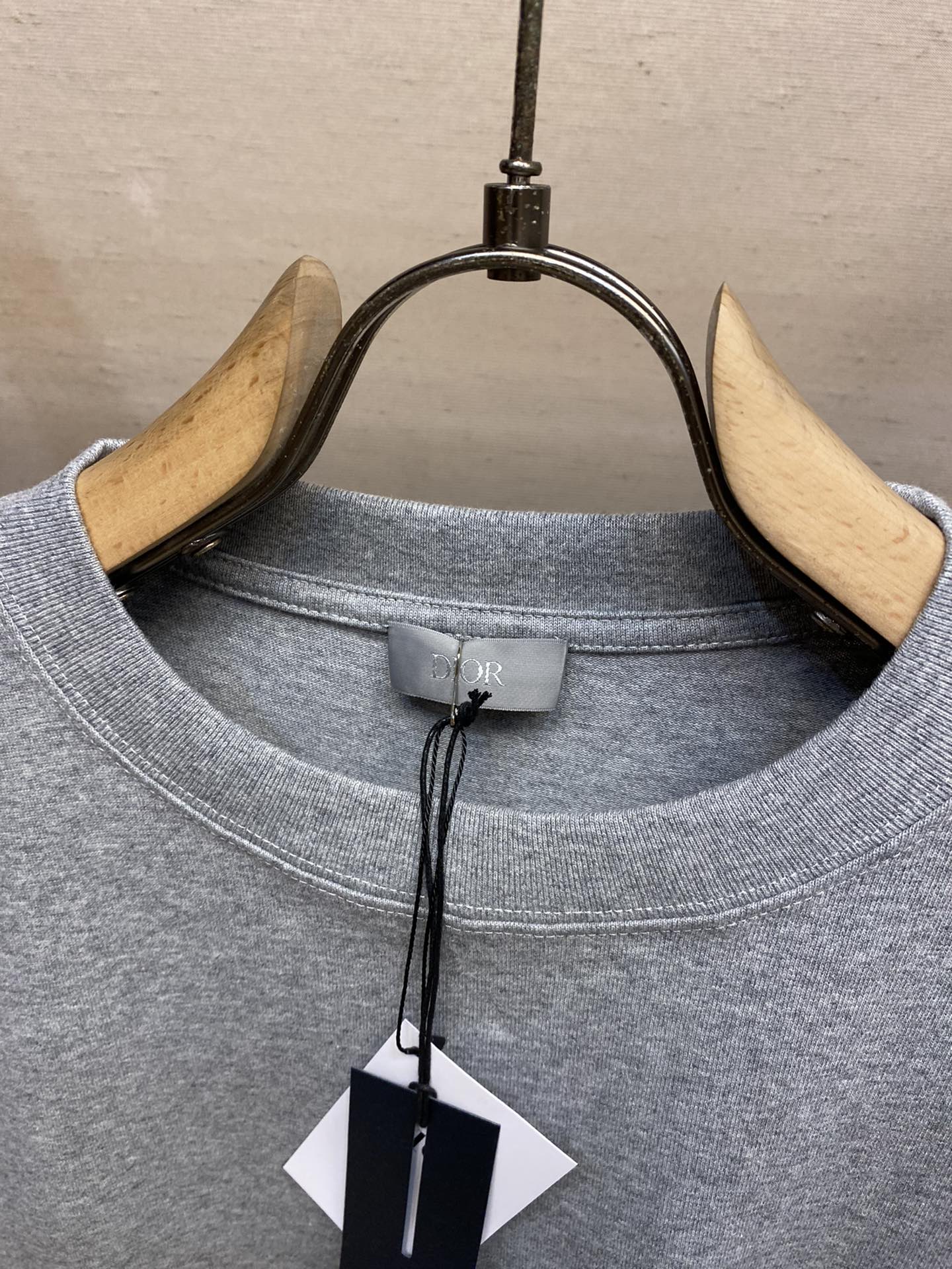 Christian Dior Tag 半袖Tシャツ クリスチャン・ディオール Tシャツ コピー グレー-0