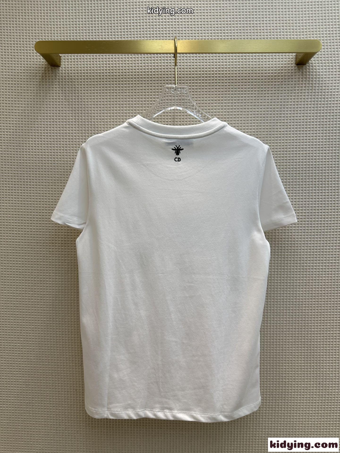 シンプル ロゴ クルーネック 半袖tシャツ クリスチャン・ディオール Tシャツ コピー-3
