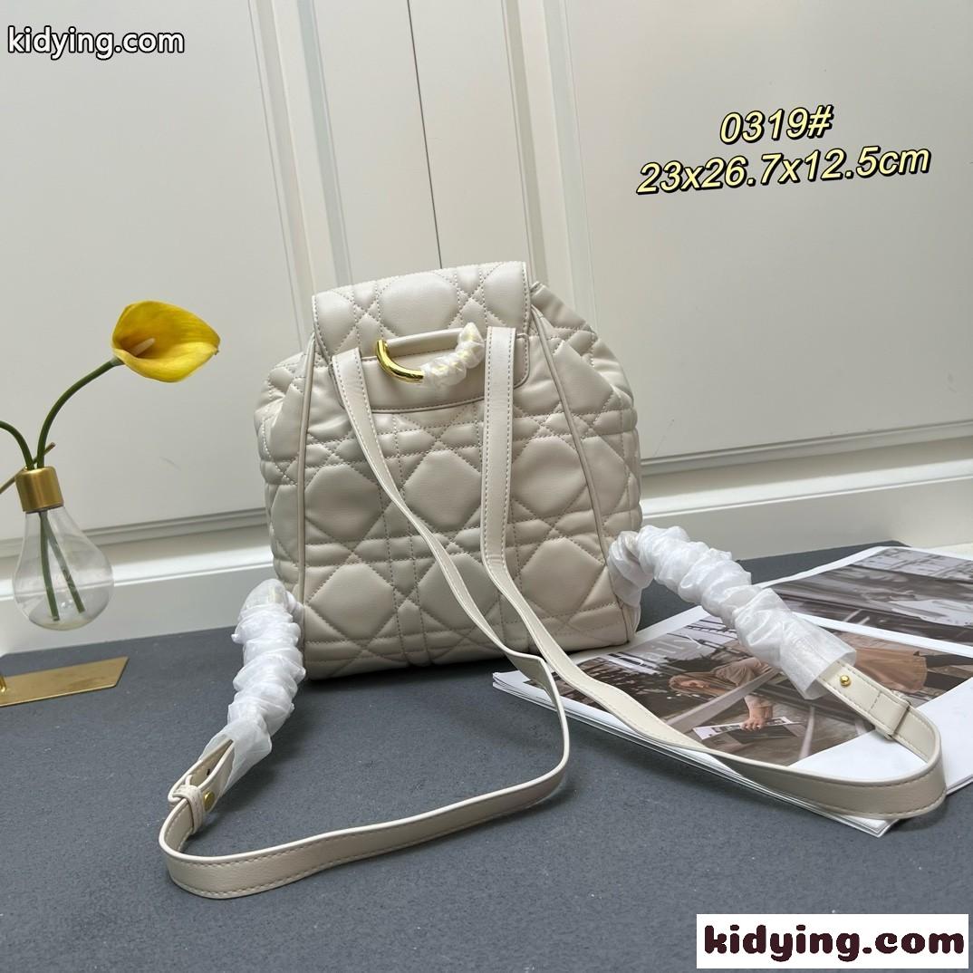 Dior Caro バックパック ミディアム クリスチャン・ディオール バッグ コピー ベージュ-0