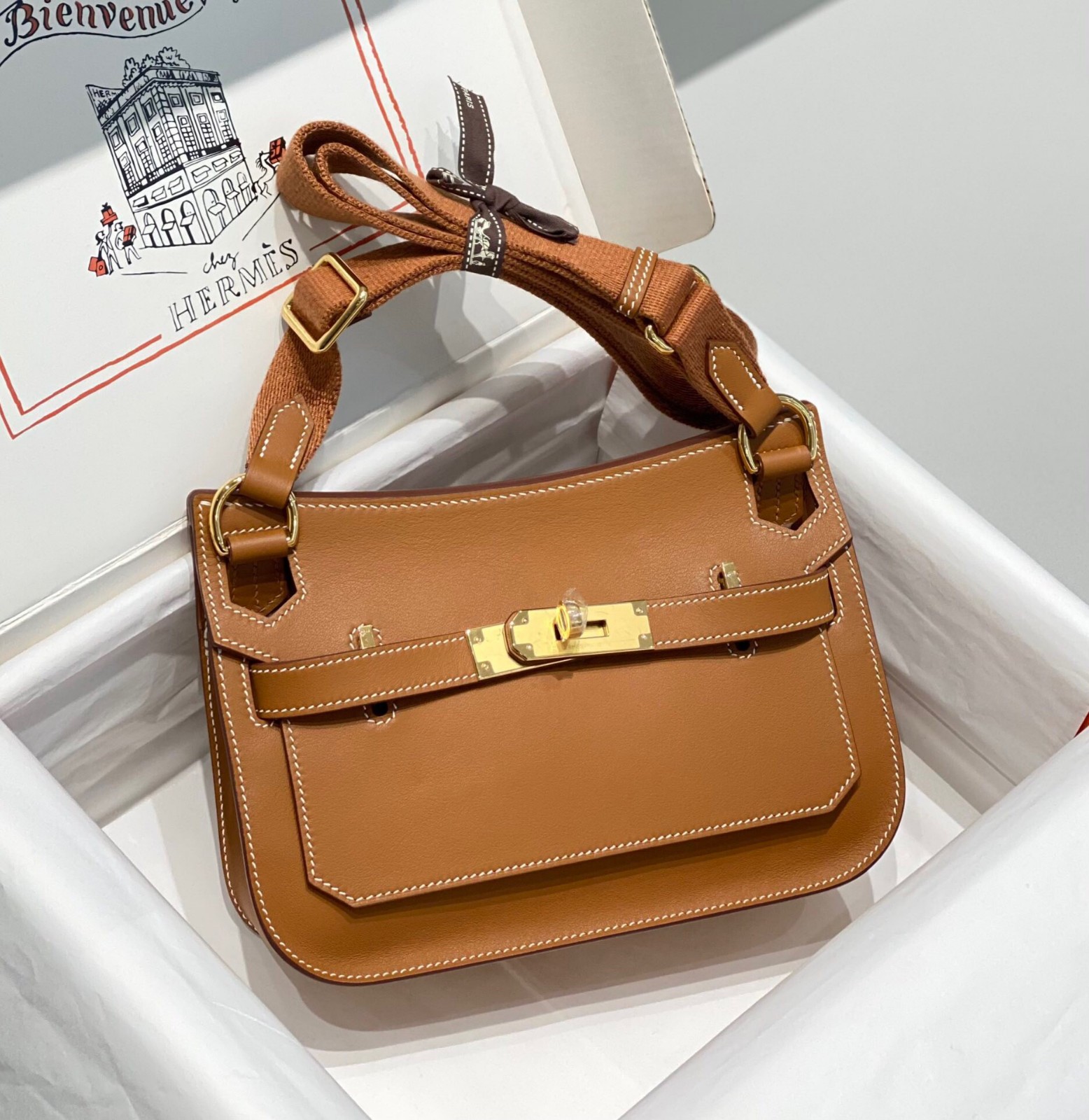 ゴールド金具 エルメス ジプシエール ミニショルダーバッグ スーパーコピー ブラウン-2