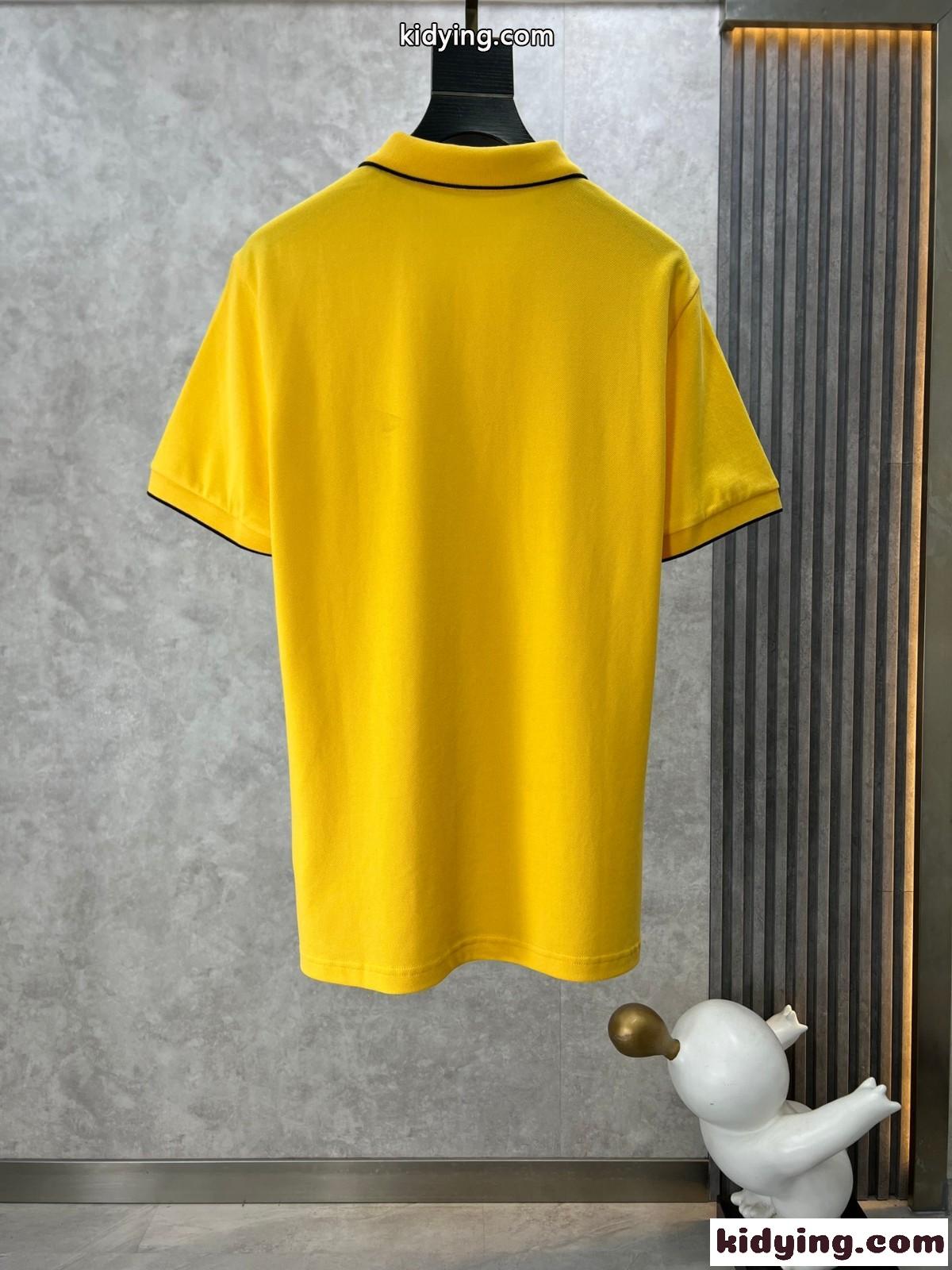 フェンディ Tシャツ コピー カジュアル 定番 半袖 ポロシャツ イエロー-2
